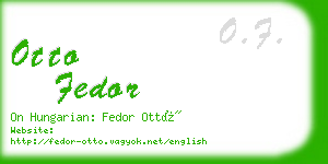 otto fedor business card